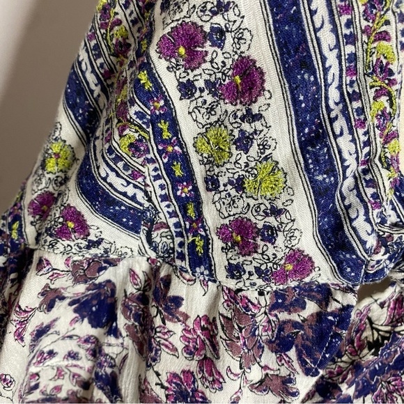 Free People Love Charm Halter Top Boho Floral Open Back S - Picture 6 of 7